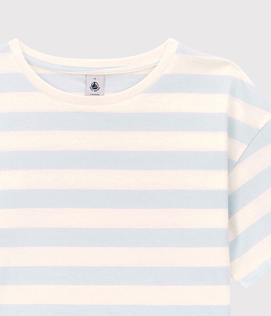 CAMISETA BOXY de algodón de mujer PLEINAIR/ MARSHMALLOW