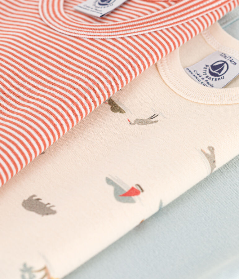 Juego de 3 bodis de tirantes de algod&oacute;n con animales variante 1