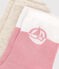 2 pares de calcetines de algodón con logo para niña variante 1