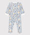Pijama de rizo para bebé blanco MARSHMALLOW/blanco MULTICO