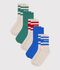 5 pares de calcetines infantiles deportivos de algod&oacute;n multicolor