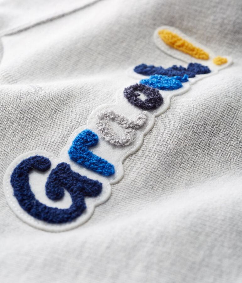 Sudadera de mulet&oacute;n para beb&eacute; ni&ntilde;o gris BELUGA CHINE CN