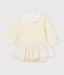 Body vestido para bebé niña blanco MARSHMALLOW/amarillo DORE