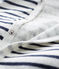 Pijama unisex de bebé sin pies en túbico blanco MARSHMALLOW/azul SMOKING