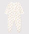Pijama de felpa con gorros para bebé blanco MARSHMALLOW/blanco MULTICO