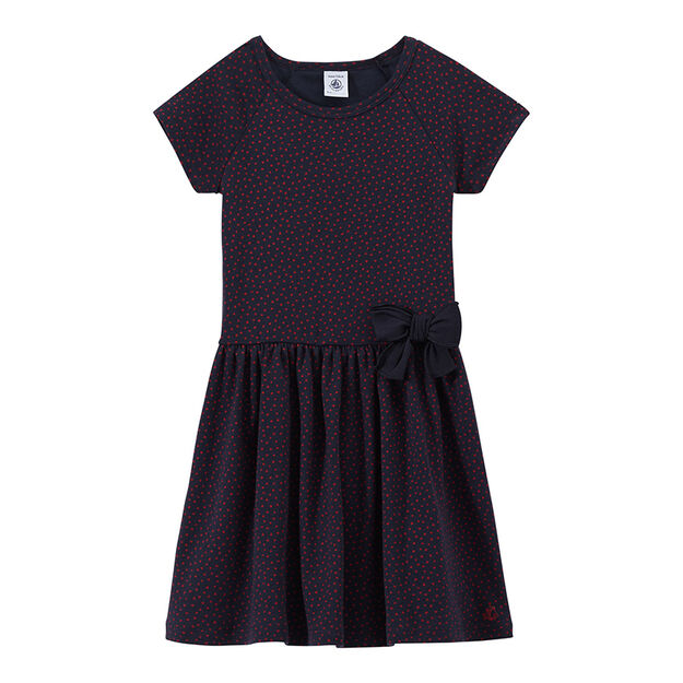Vestido a topos para ni&ntilde;a blanco/verde/multicolor