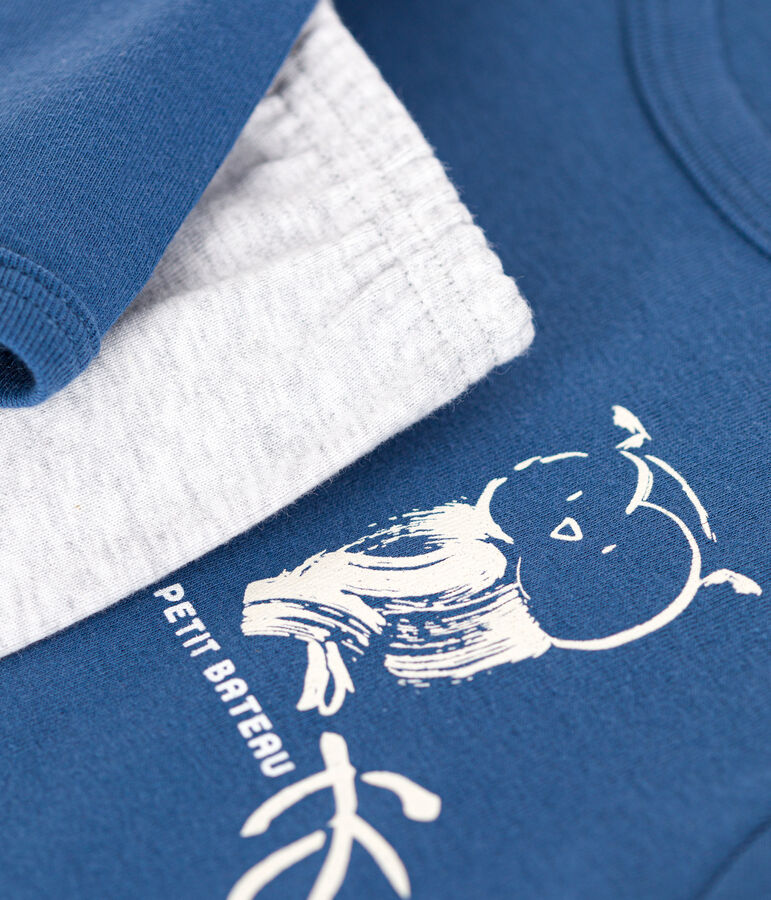 Pijama infantil de algod&oacute;n azul/multicolor