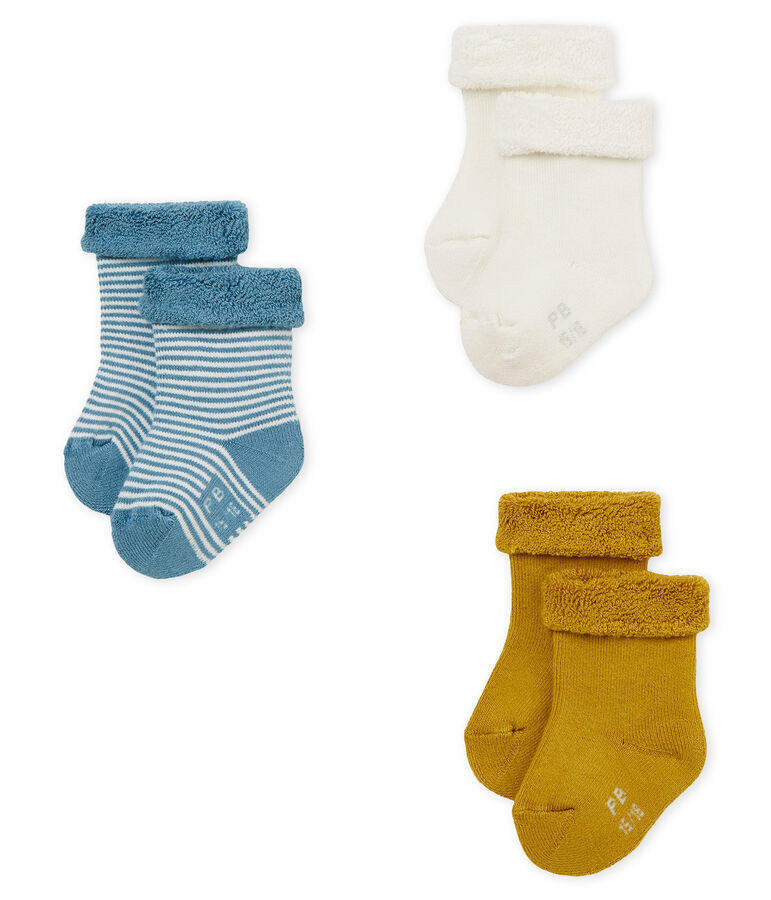 Lote de 3 pares de calcetines para beb&eacute; unisex multicolor