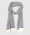 Bufanda de rayas de algodón unisex blanco MARSHMALLOW/azul SMOKING