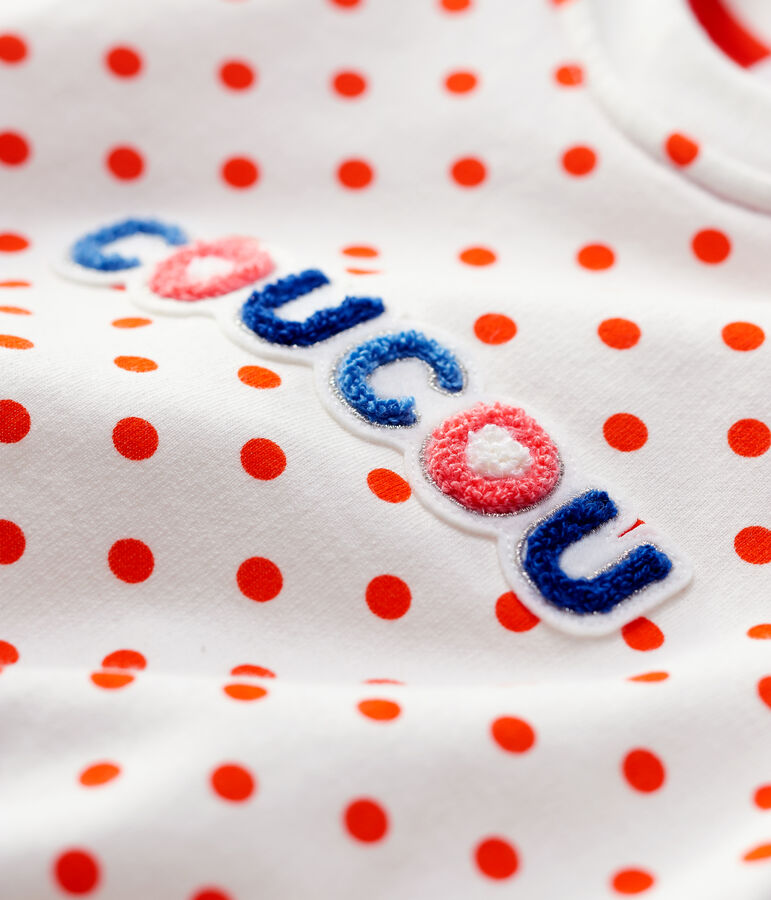 Sudadera de mulet&oacute;n de beb&eacute;. blanco MARSHMALLOW/ CAROTTE