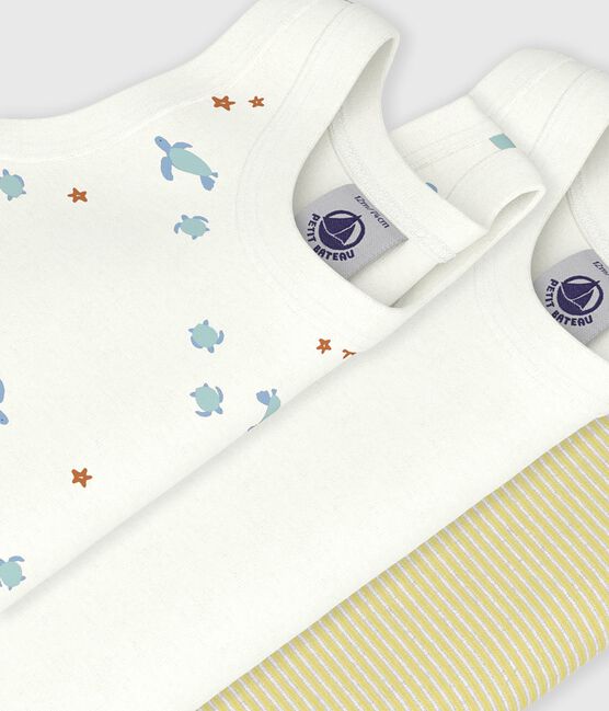 Juego de bodies de algodón sin mangas con estampado de tortugas para bebé variante 1