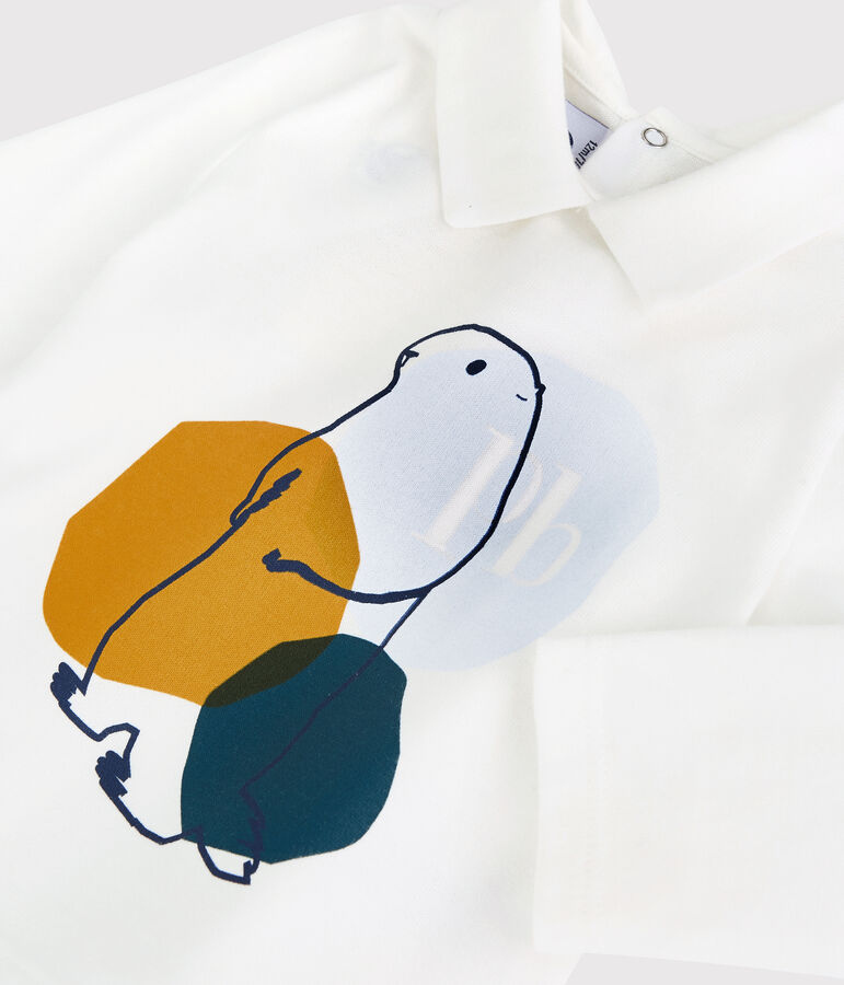 Camiseta de algod&oacute;n de beb&eacute;. blanco