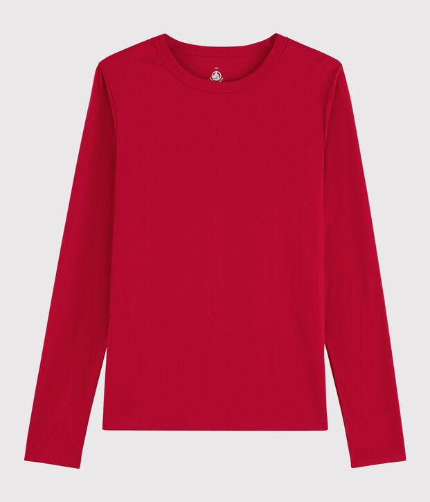 Camiseta de algod&oacute;n Sea Island para mujer rojo
