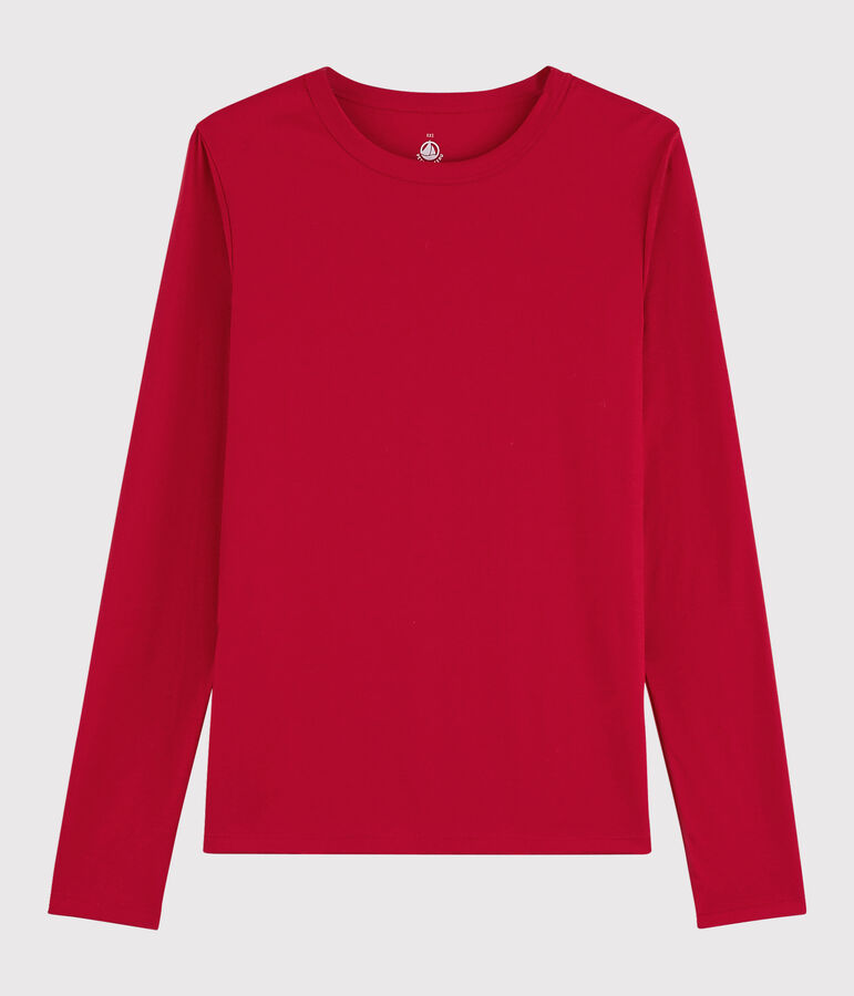 Camiseta de algod&oacute;n Sea Island para mujer rojo