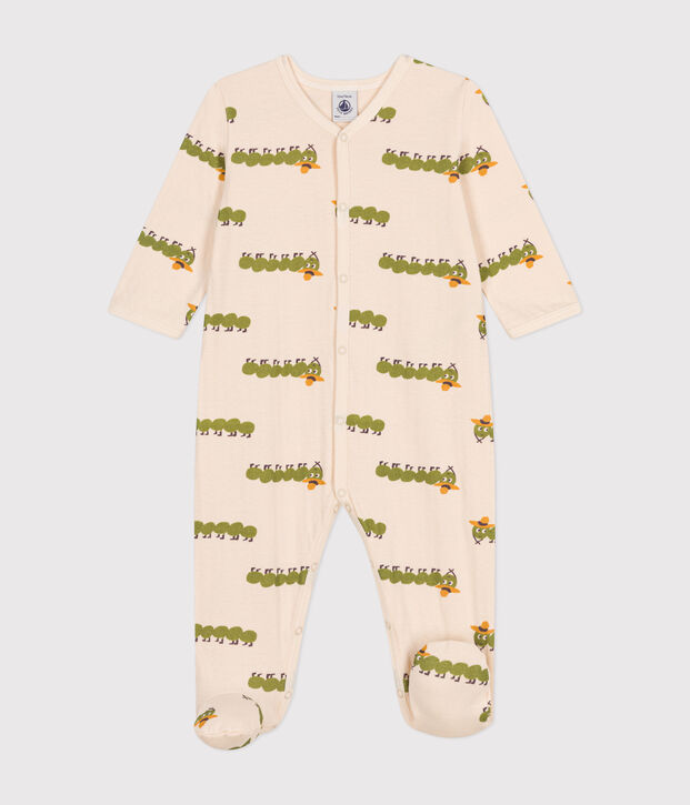 Pijama de algod&oacute;n con estampado animal para beb&eacute; crudo/multicolor