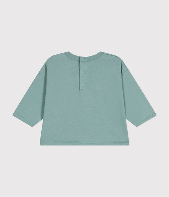Camiseta de manga larga de punto fino para bebé verde PAUL