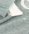 Pijama de rizo de algodón milrayas para niño/niña verde VALLEE/blanco MARSHMALLOW