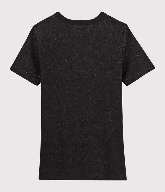 Camiseta icónica con cuello redondo para mujer negro NOIR/ ARGENT