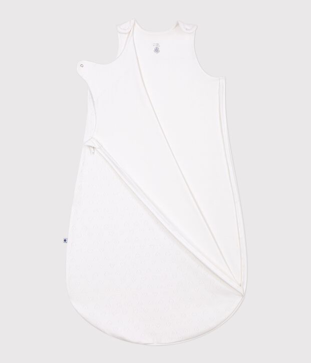 Saco para beb&eacute; de algod&oacute;n calado con coraz&oacute;n TOG 0,5 blanco