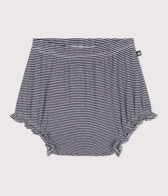 Pololo de algodón milrayas para bebé azul SMOKING/blanco MARSHMALLOW