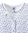 Pelele pijama estampado para niña blanco ECUME/azul BLEU