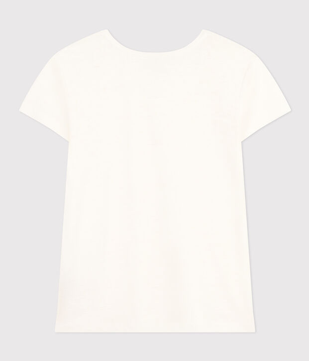 Camiseta LA RECTA de algod&oacute;n con cuello redondo para mujer blanco