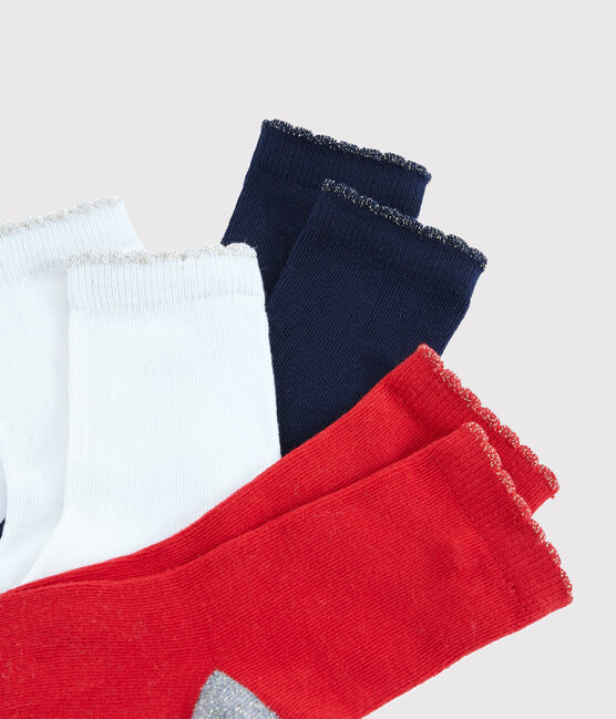 Lote de 3 pares de calcetines infantiles para niña variante 1