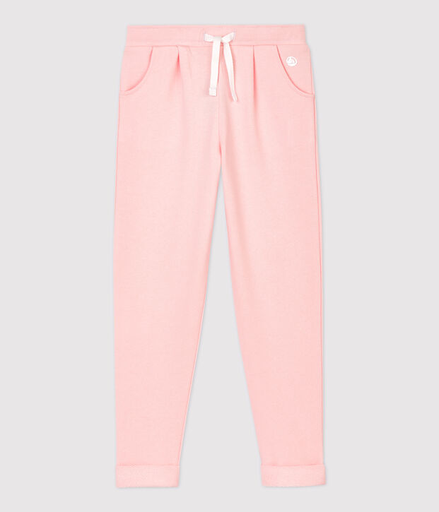 Pantal&oacute;n de ch&aacute;ndal de felpa de ni&ntilde;a rosa