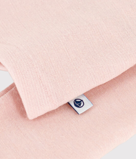 Camiseta de lana y algodón de manga larga para niño/niña rosa SALINE