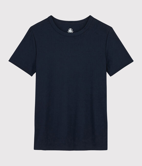 Camiseta de algodón Sea Island para mujer azul MARINE