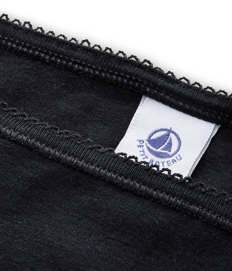 Braguita de algod&oacute;n para mujer negro