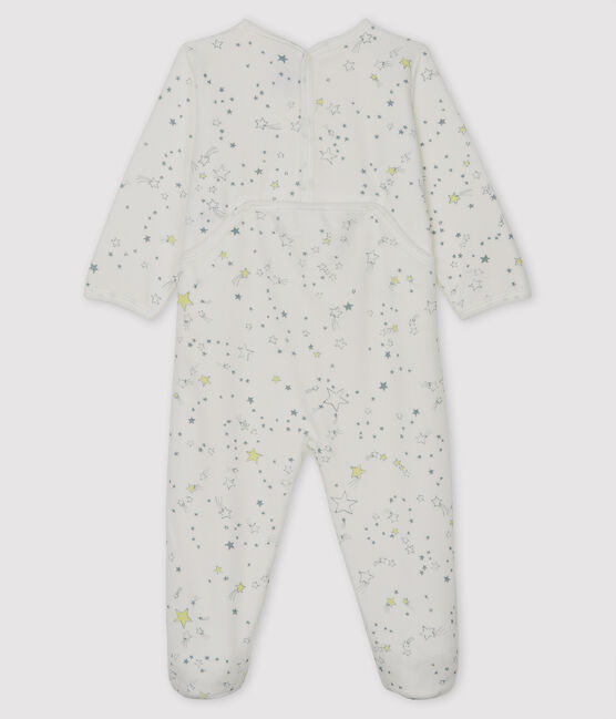 Pelele de terciopelo de bebé blanco MARSHMALLOW/blanco MULTICO