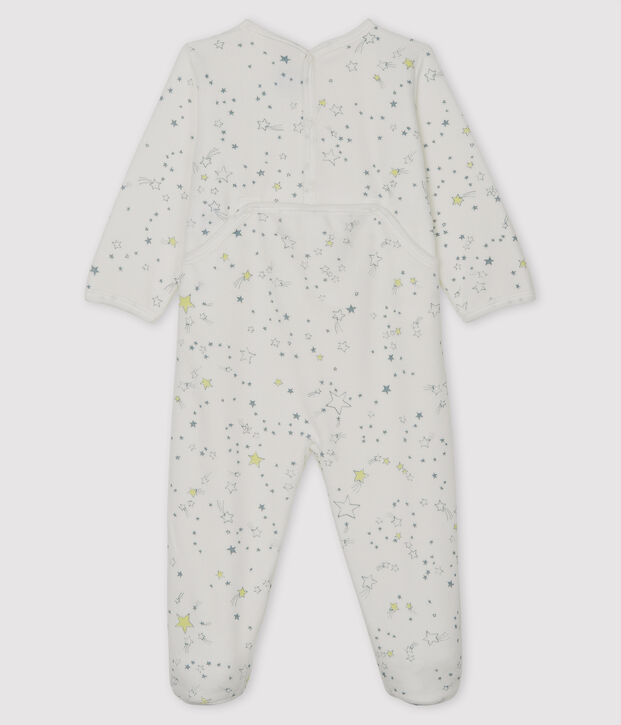 Pelele de terciopelo de beb&eacute; blanco/multicolor