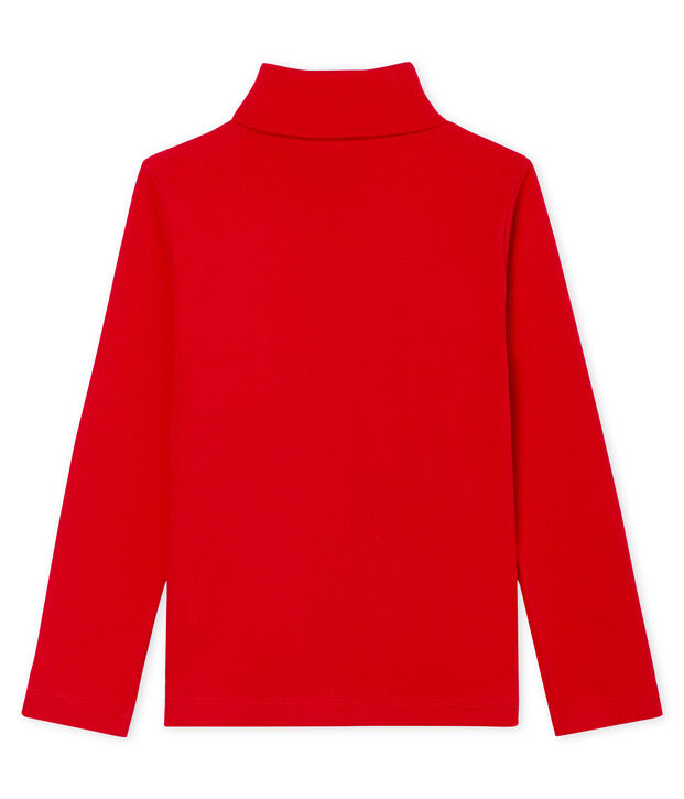 Jersey de cuello alto infantil unisex rojo