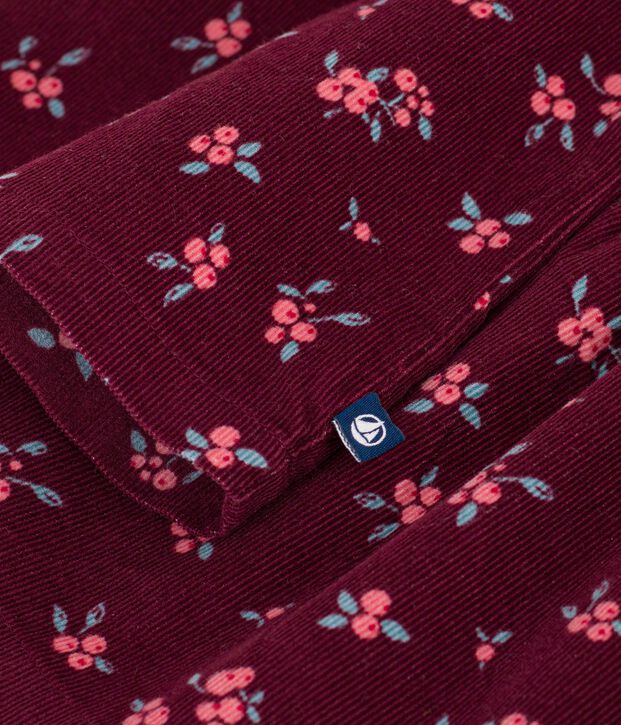 Blusa infantil de algod&oacute;n de manga larga con estampado rojo/multicolor