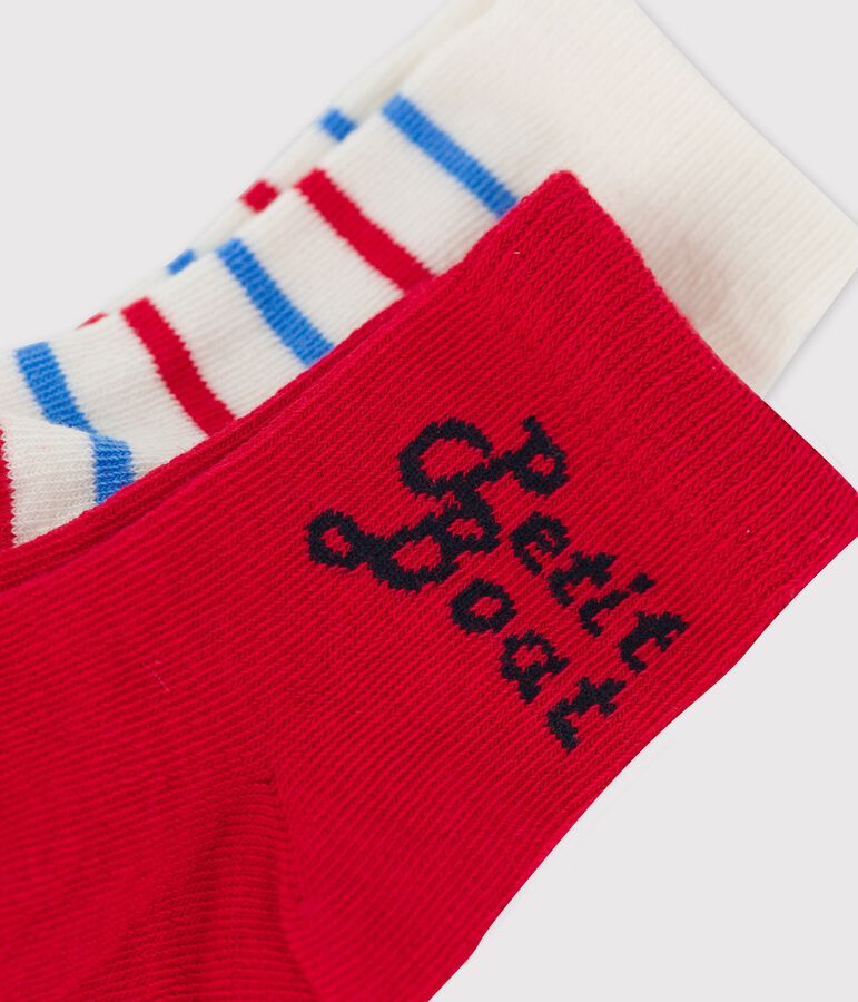 Juego de 2 pares de calcetines para beb&eacute; multicolor