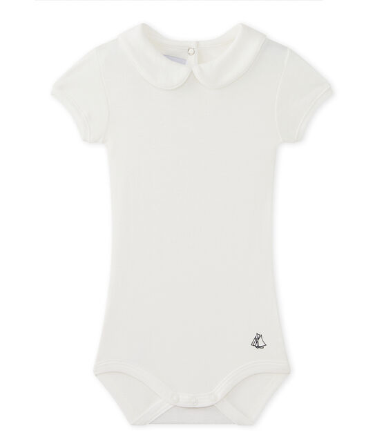 Body para bebé niña con cuello blanco MARSHMALLOW