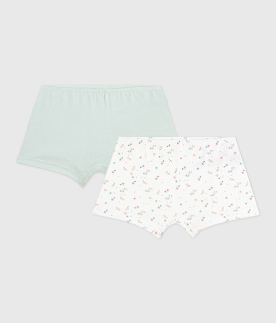 Juego de culottes infantiles de algodón con estampado de flores variante 1