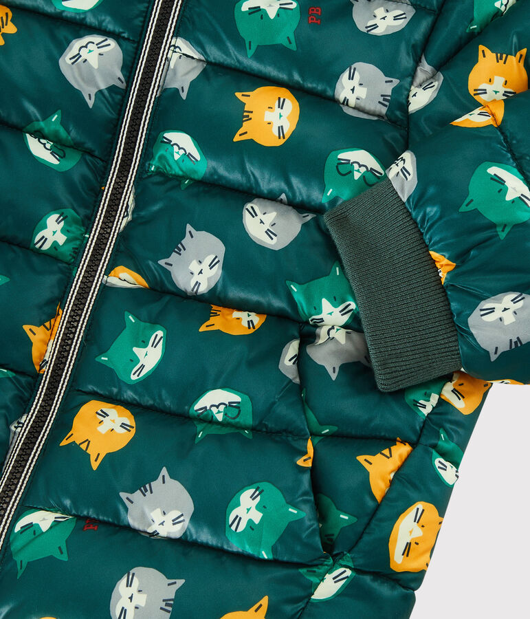 Chaqueta acolchada para beb&eacute;. verde/multicolor