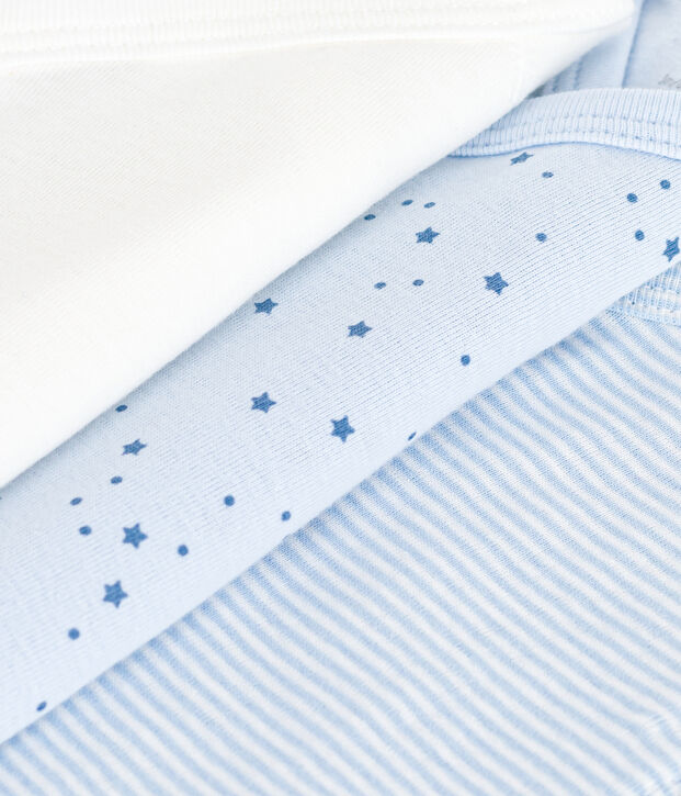 Juego de bodies cruzados y estampados de manga larga de algod&oacute;n para beb&eacute; multicolor