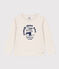 Camiseta de algodón de manga larga de niña/niño beige MONTELIMAR CHINE
