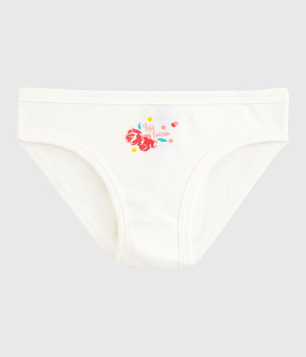 Braguita de ni&ntilde;a de algod&oacute;n blanco