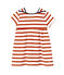 Robe bébé fille en jersey lourd rayé blanco LAIT/rojo PEPS