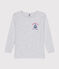 Camiseta de manga larga de niña de algodón gris POUSSIERE CHINE