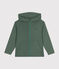 Sudadera con cremallera y capucha de punto de niño verde CROCO