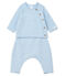 Conjunto de dos piezas para bebé niño, lana merinos y poliéster azul TOUDOU