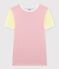 Camiseta icónica de algodón a rayas de mujer rosa GRETEL/blanco MARSHMALLOW