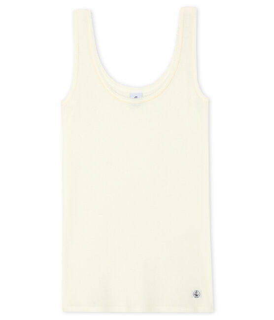 Camiseta de tirantes para mujer de punto 2x2 blanco MARSHMALLOW