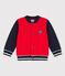 Chaqueta de béisbol de muletón de bebé rojo PEPS/azul SMOKING
