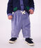 Pantal&oacute;n de terciopelo liso para beb&eacute; violeta
